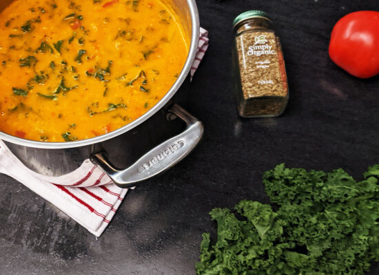 Image of Kale Lentil Soup in a pot