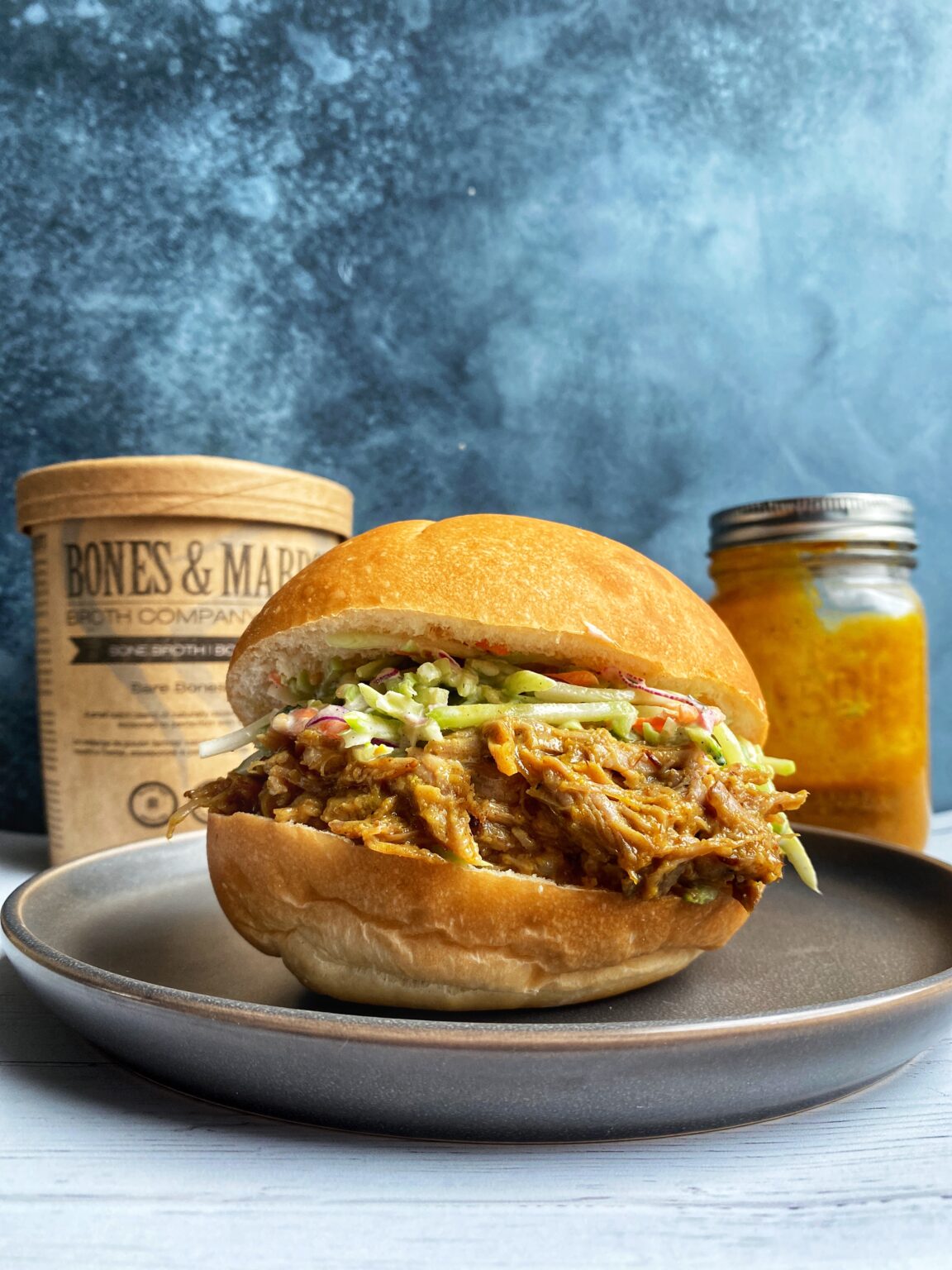 Carolina Pulled Pork Sandwiches Bones and Marrow Broth Company